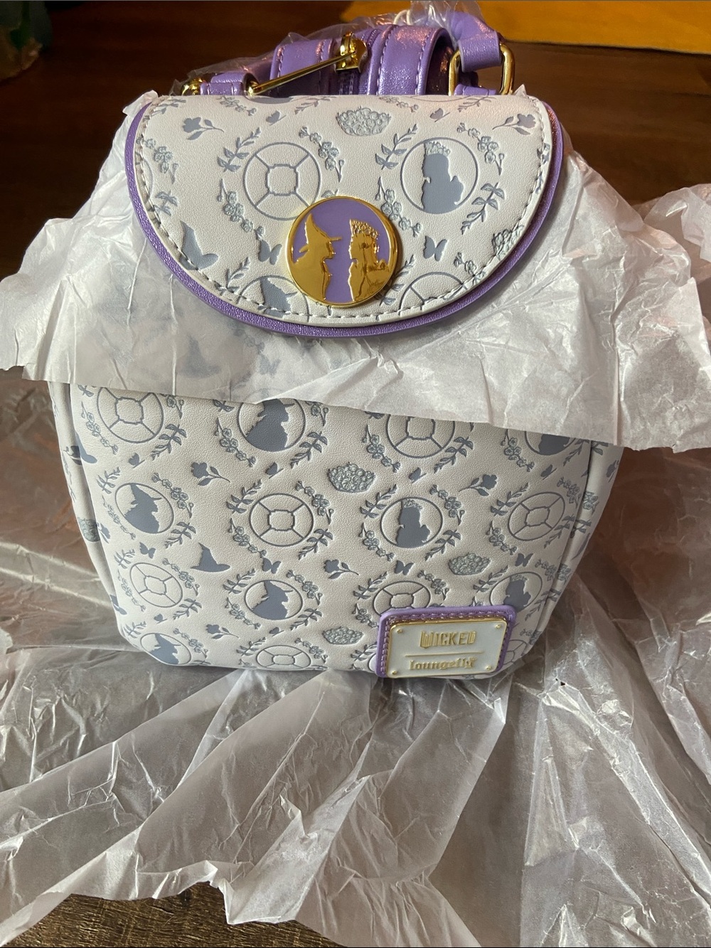Loungefly Lilac and White Wicked Mini Backpack